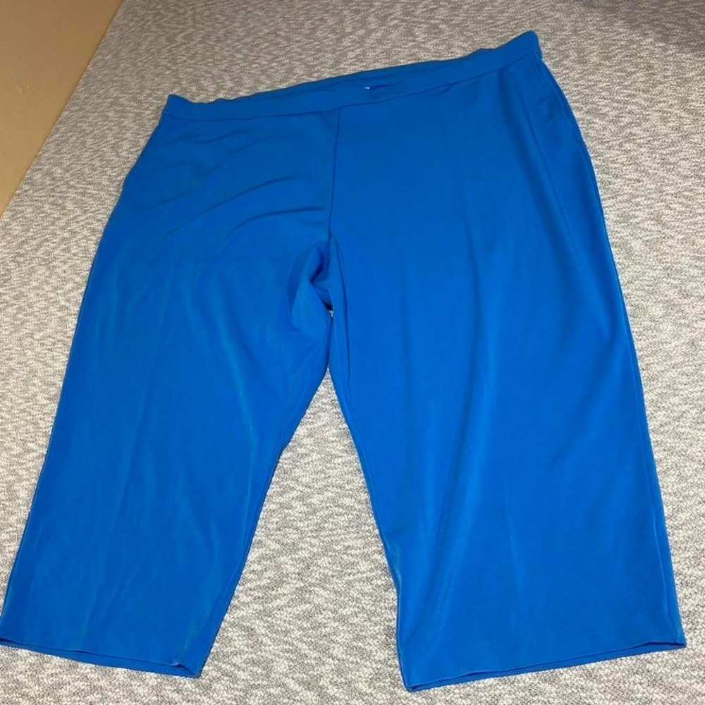 Susan Graver blue capri pants new without tag women 4X .‎ SKU-A49#capri #summer